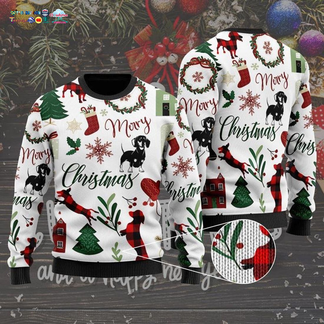 Merry Christmas Dachshund Christmas Sweater