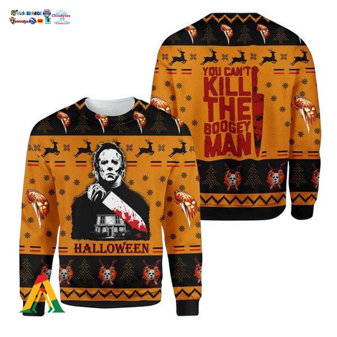 Michael Myers You Can't Kill The Bogeyman Ugly Christmas Sweater