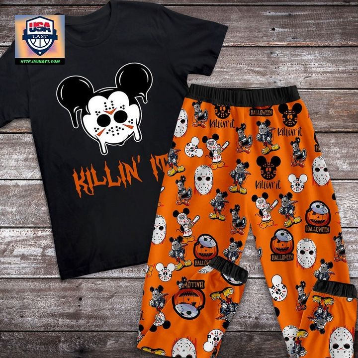 Mickey Mouse Friday The 13th Killin It Pajamas Set - You look too weak