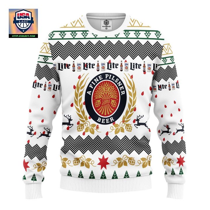 Miller Lite Beer Ugly Christmas Sweater Amazing Gift Idea Thanksgiving Gift – Usalast