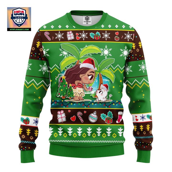 Moana Ugly Christmas Sweater Green Amazing Gift Idea Thanksgiving Gift – Usalast