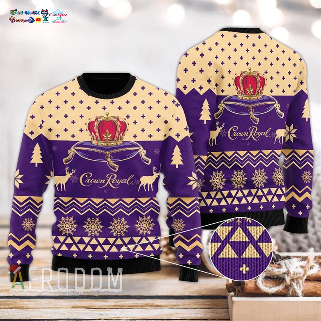 Modern Crown Royal Ugly Christmas Sweater - Hey! You look amazing dear