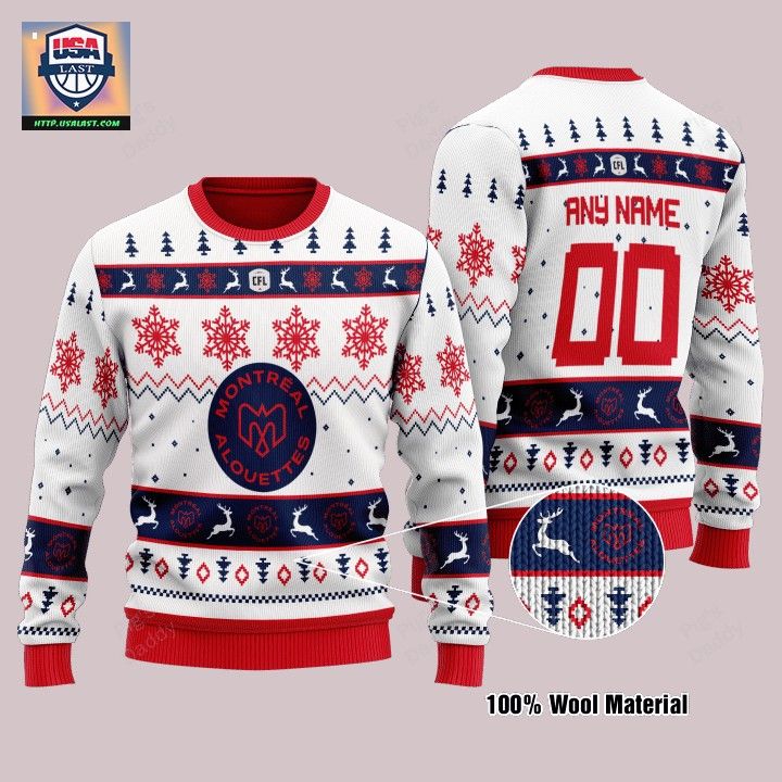 Montreal Alouettes Personalized White Ugly Christmas Sweater – Usalast
