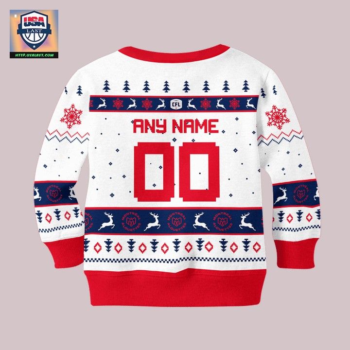Montreal Alouettes Personalized White Ugly Christmas Sweater - Damn good