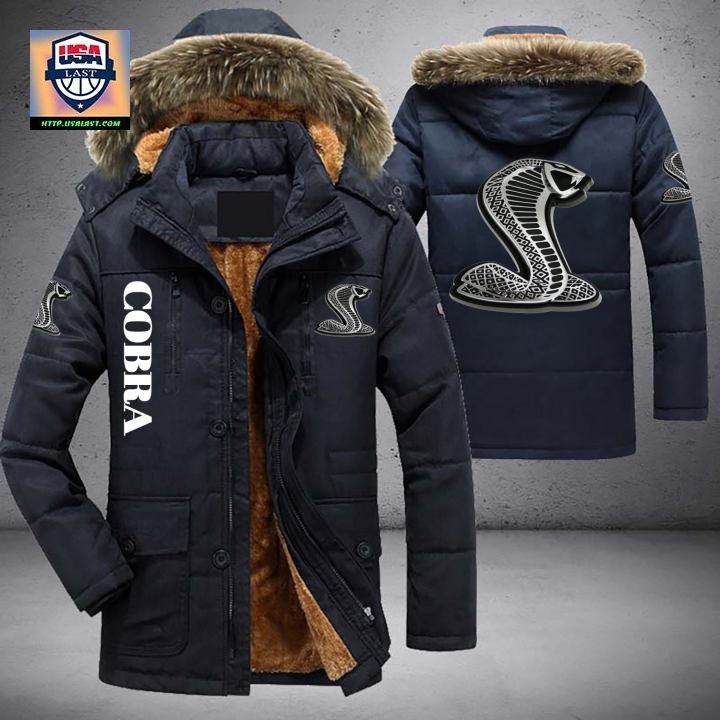 Mustang Cobra Logo Brand Parka Jacket Winter Coat - Natural and awesome