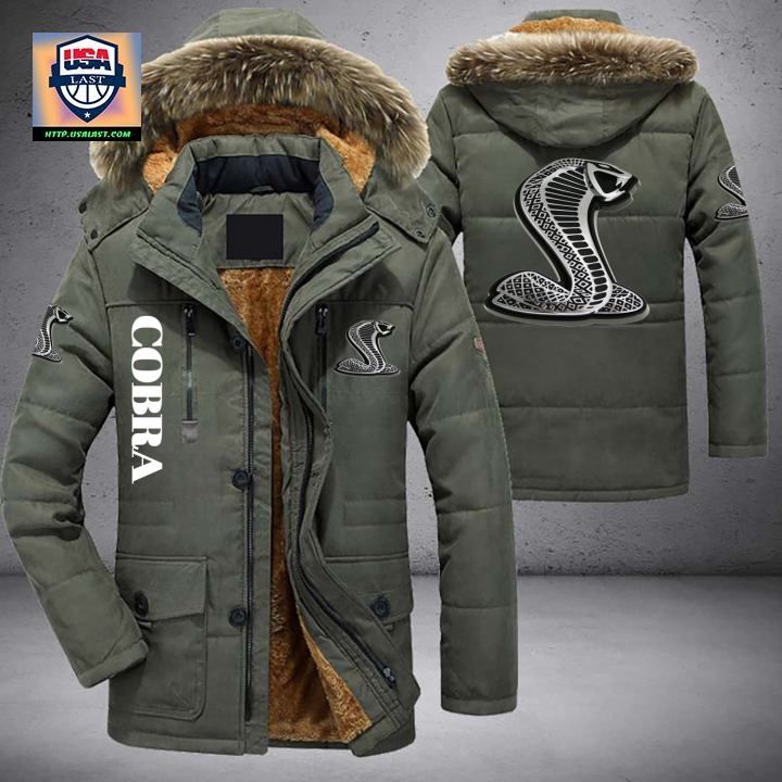Mustang Cobra Logo Brand Parka Jacket Winter Coat - Nice Pic