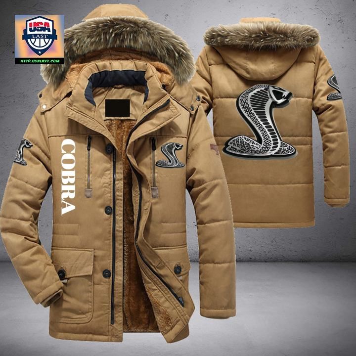 Mustang Cobra Logo Brand Parka Jacket Winter Coat - Best couple on earth