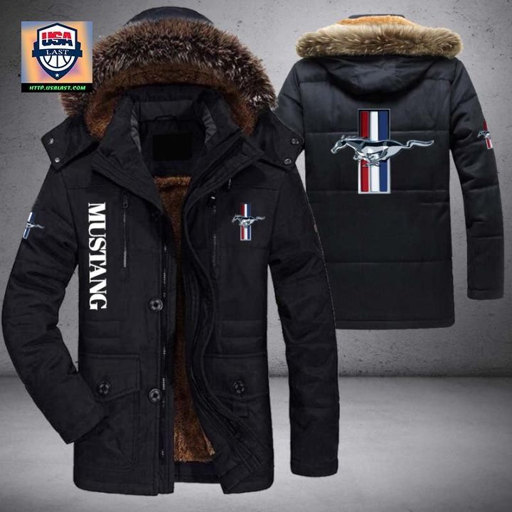 Mustang Logo Brand Parka Jacket Winter Coat – Usalast