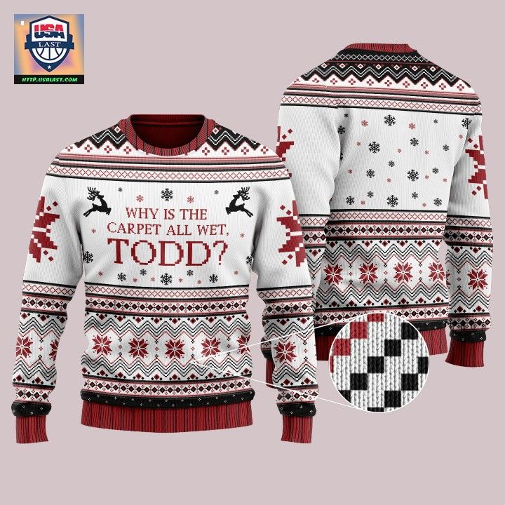National Lampoon Why Is The Carpet All Wet Todd Ugly Sweater - Heroine