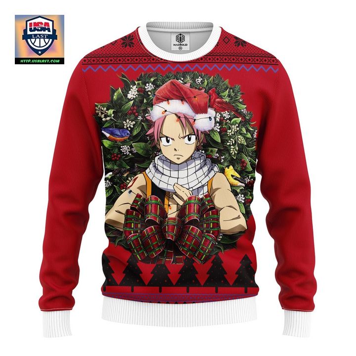 Natsu Dragneel Fairy Tail Noel Mc Ugly Christmas Sweater Thanksgiving Gift - Usalast