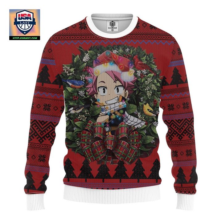 Natsu Fairy Tail Mc Ugly Christmas Sweater Thanksgiving Gift - Usalast