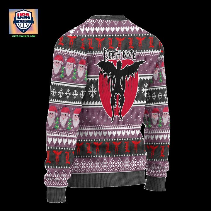 Near Anime Ugly Christmas Sweater Custom Death Note Xmas Gift - Usalast