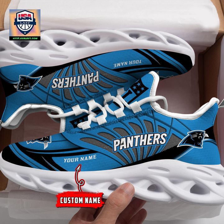NFL Carolina Panthers Personalized Max Soul Chunky Sneakers V1 - Cutting dash