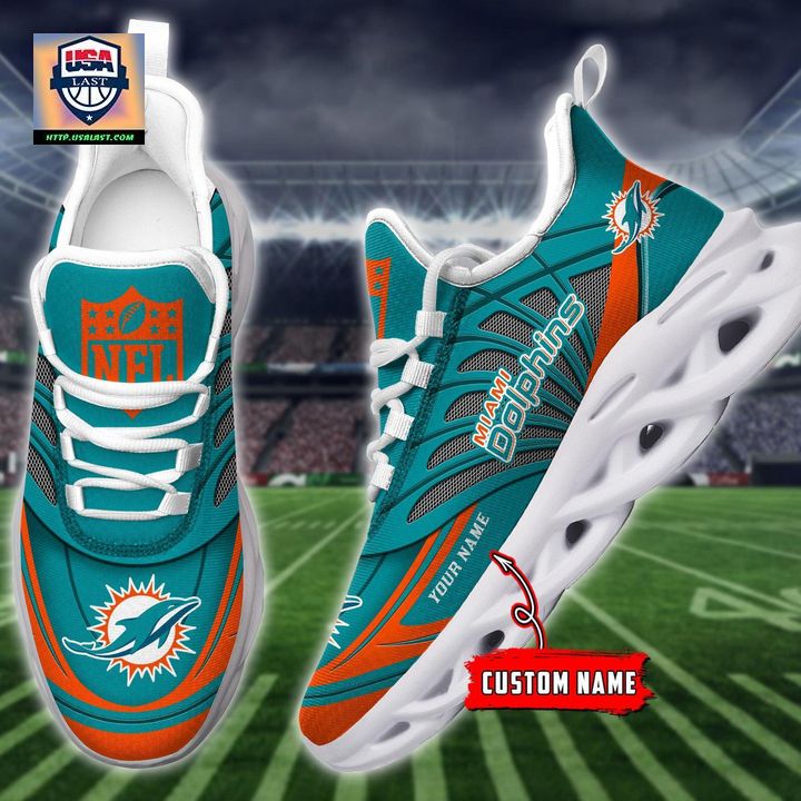 NFL Miami Dolphins Personalized Max Soul Chunky Sneakers V1 - Super sober