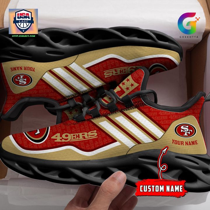 NFL San Francisco 49ers Personalized Max Soul Chunky Sneakers V1 - Good click