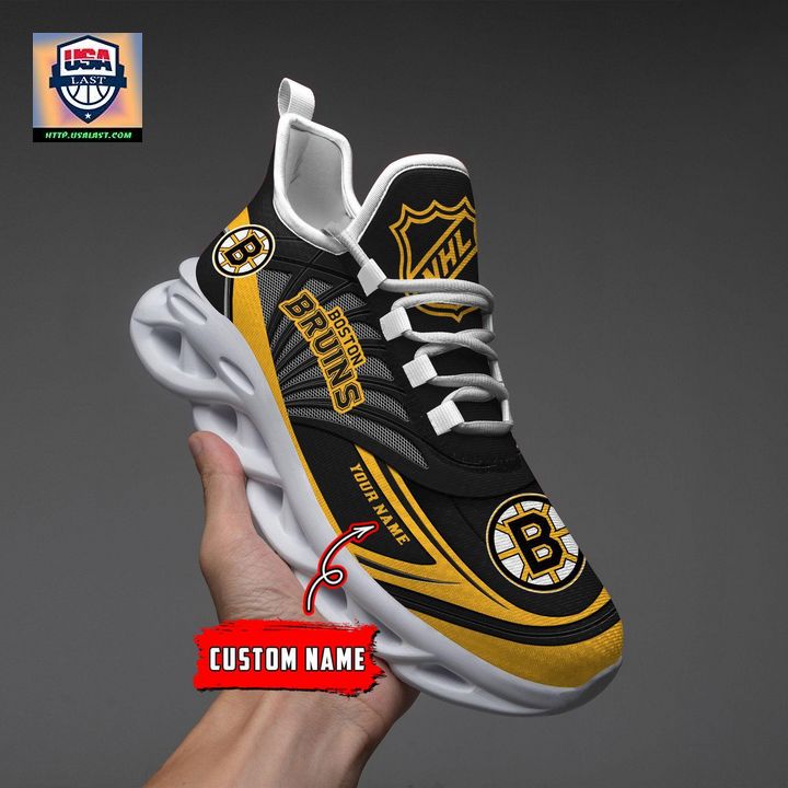 NHL Boston Bruins Personalized Max Soul Chunky Sneakers V1 - Lovely smile