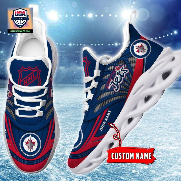 NHL Winnipeg Jets Personalized Max Soul Chunky Sneakers V1 - Elegant picture.