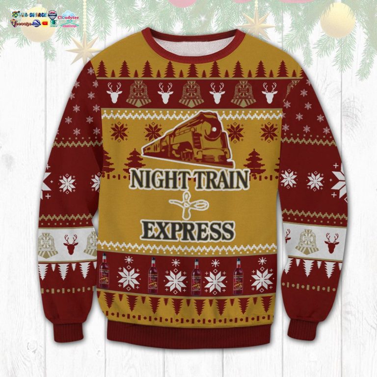 Night Train Express Ugly Christmas Sweater - Super sober