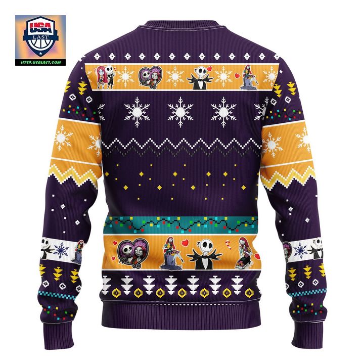 Nightmare Before Christmas Jack Skellington Sally Ugly Christmas Sweater Amazing Gift Idea Thanksgiving Gift - Usalast