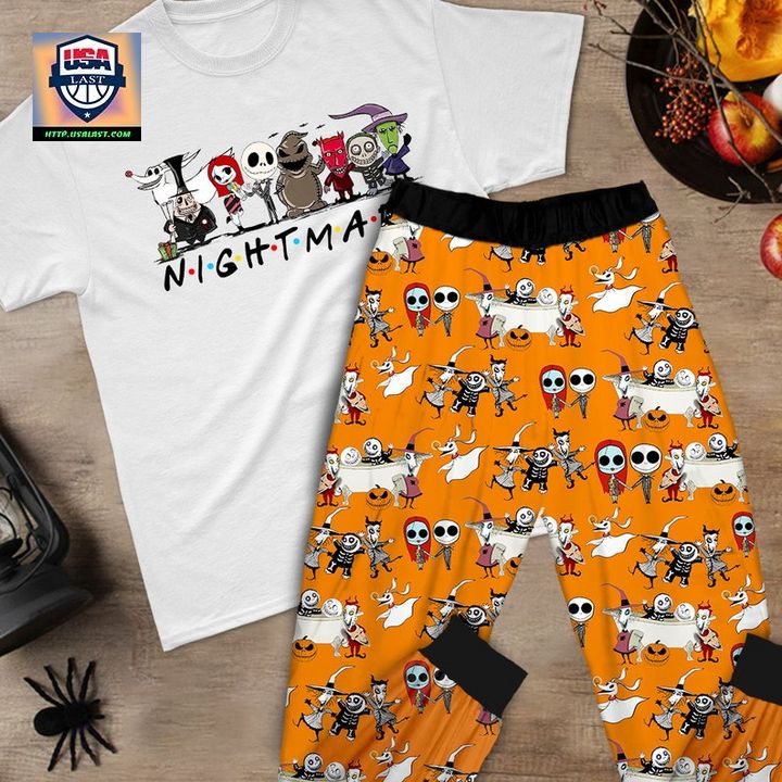 Nightmare Before Christmas Squad Pajamas Set Orange Version - It is too funny