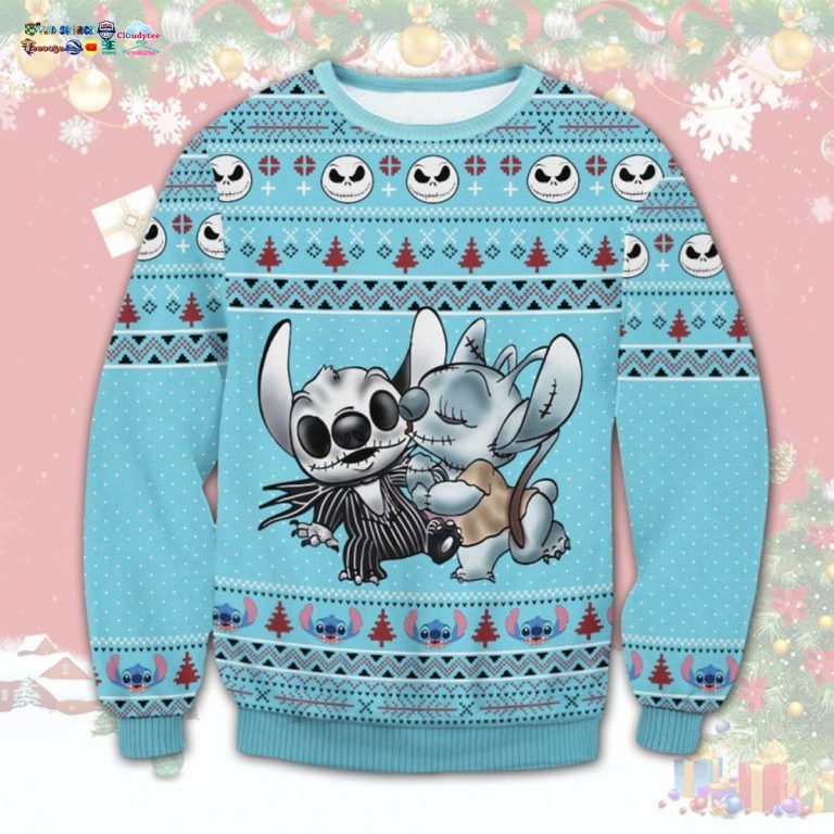Nightmare Stitch Ugly Christmas Sweater - Wow, cute pie