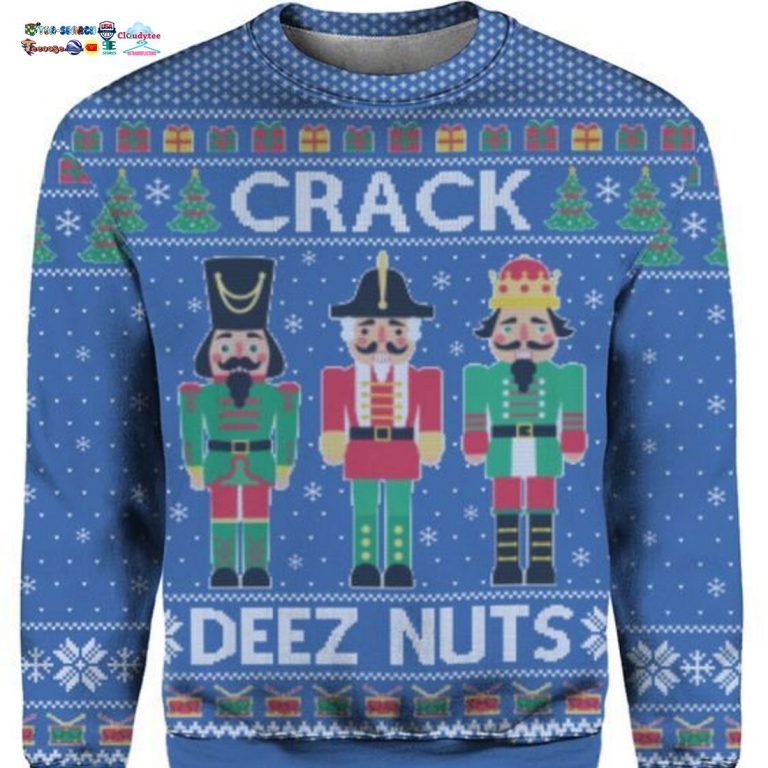 Nutcracker Crack Deez Nuts Ver 2 Ugly Christmas Sweater - Super sober