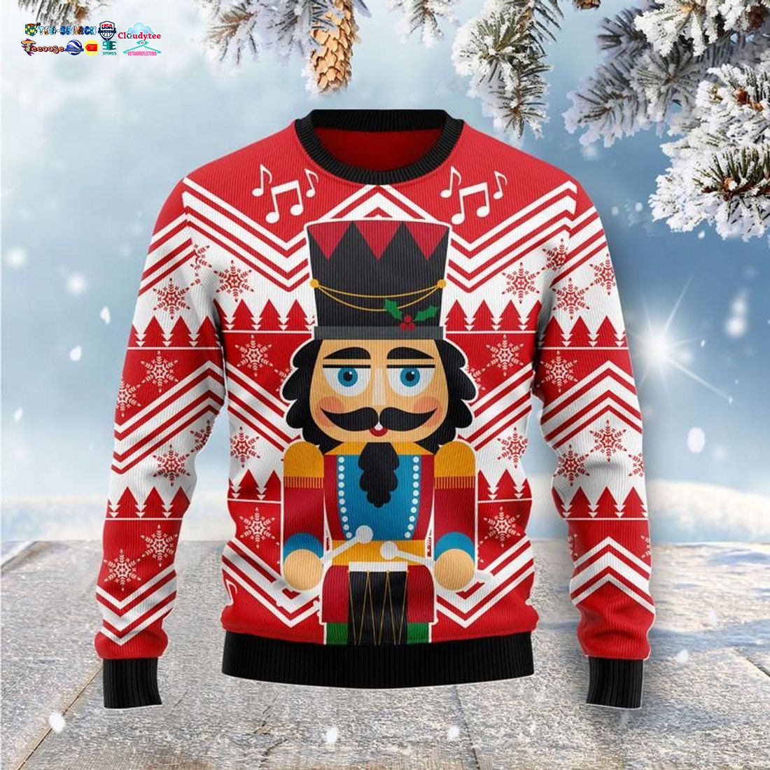Nutcracker With Drum Ugly Christmas Sweater
