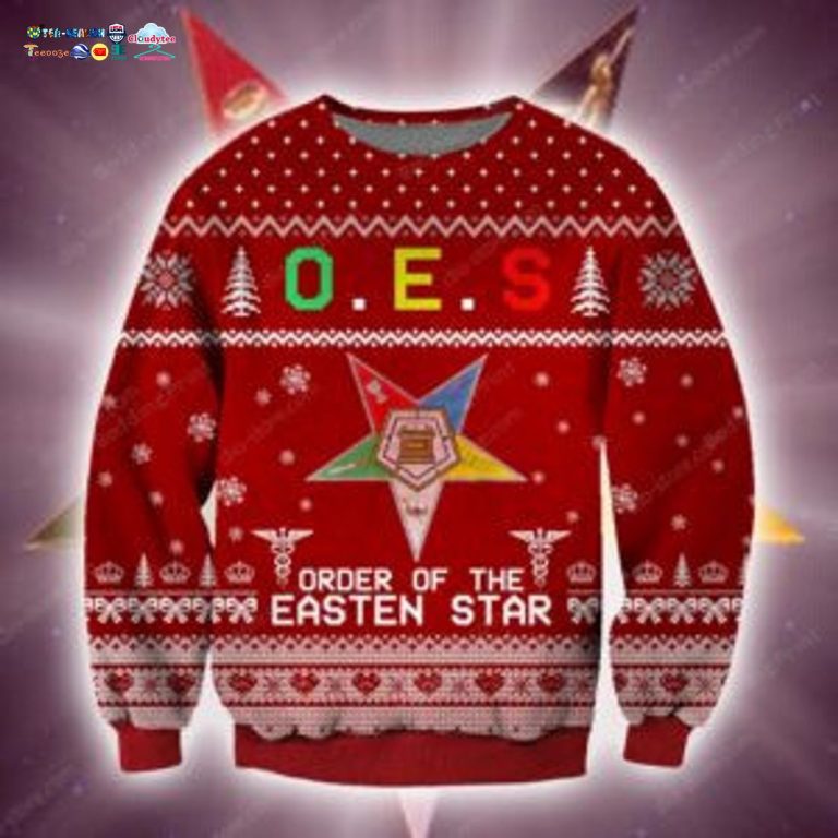 OES Order Of The Eastern Star Ugly Christmas Sweater - Royal Pic of yours