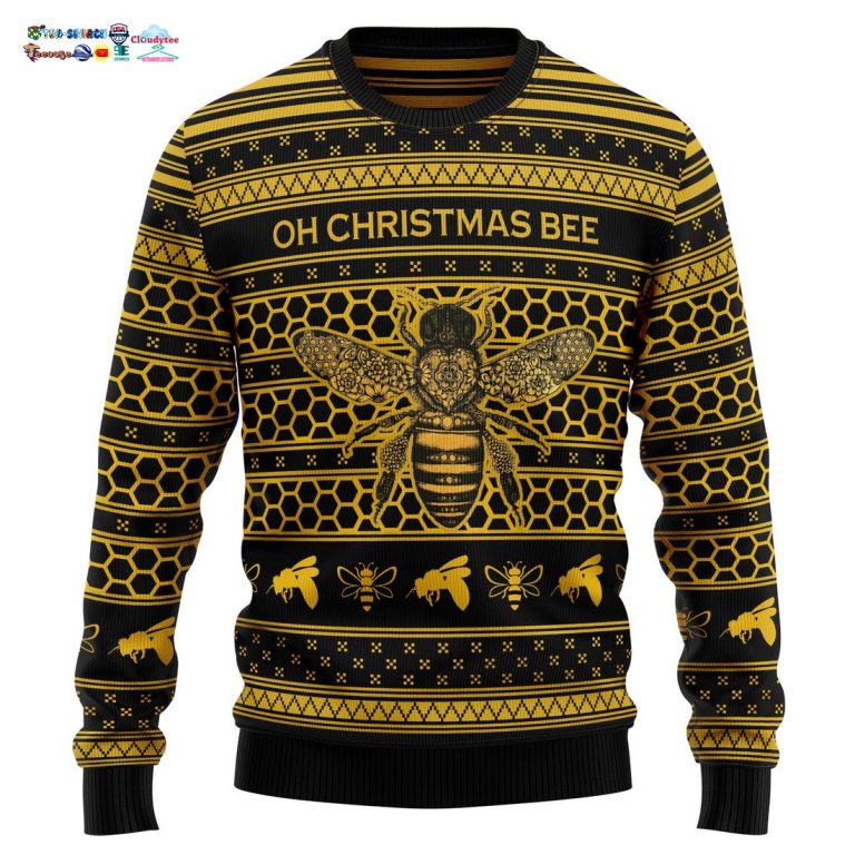 Oh Christmas Bee Ver 1 Ugly Christmas Sweater - Super sober