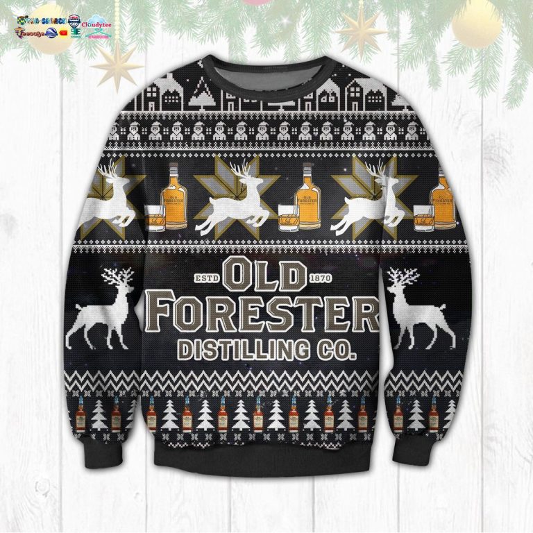 Old Forester Ugly Christmas Sweater - You look cheerful dear