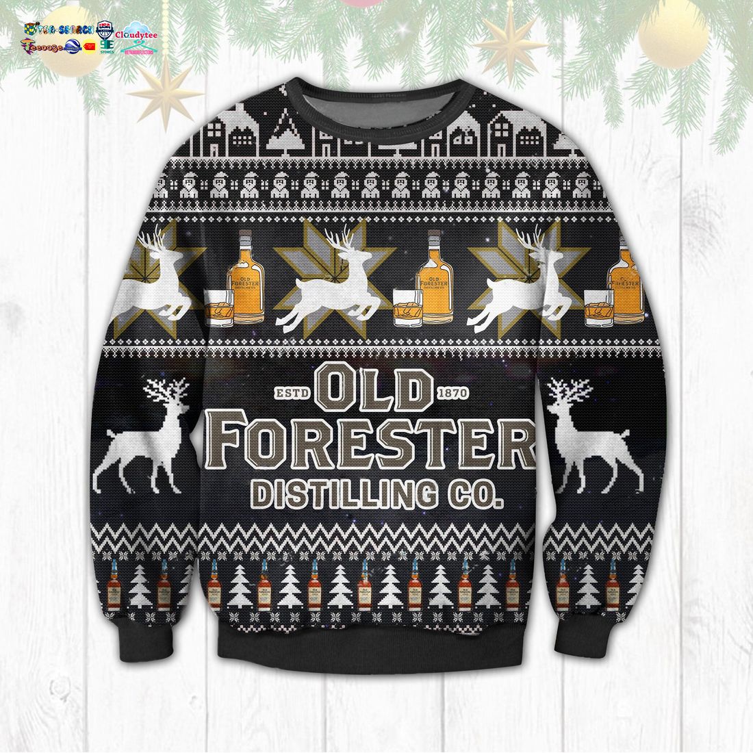 Old Forester Ugly Christmas Sweater