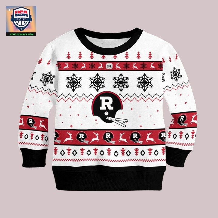 Ottawa Rough Riders White Ugly Christmas Sweater - Looking so nice