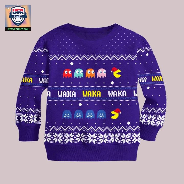 Pacman Waka Waka Ugly Christmas Sweater - Generous look