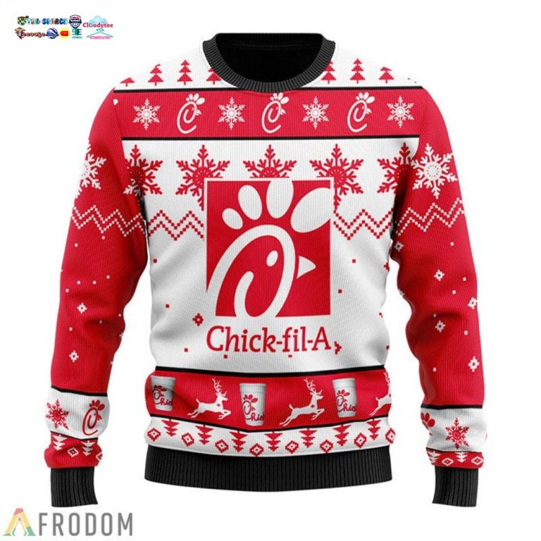 Personalized Name Chick-Fil-A Ugly Christmas Sweater - Amazing Pic