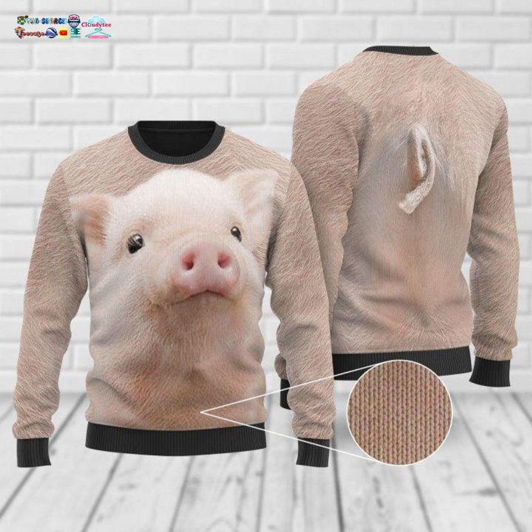 Pig Cosplay Ugly Christmas Sweater - My friend and partner