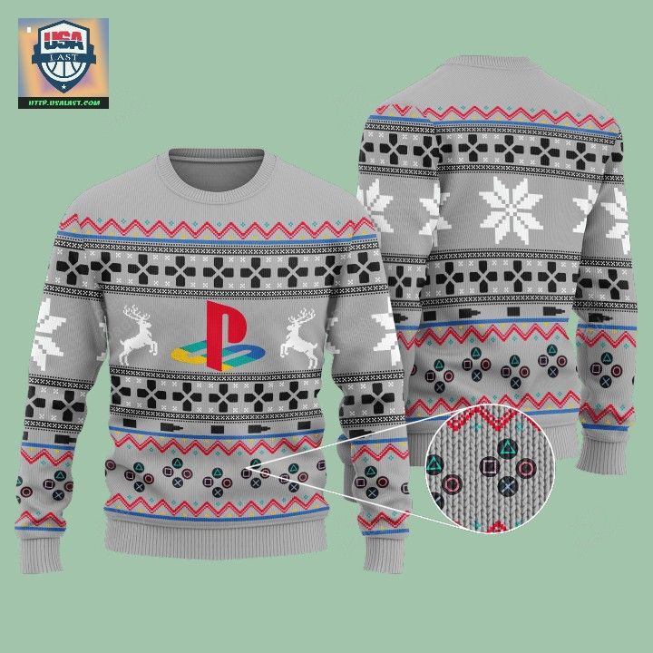 PlayStation Console Ugly Christmas Sweater - I am in love with your dress