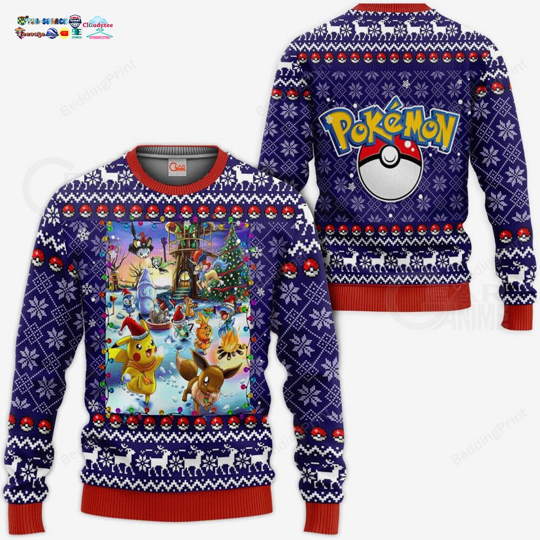 Pokemon Anime Ugly Christmas Sweater - Eye soothing picture dear