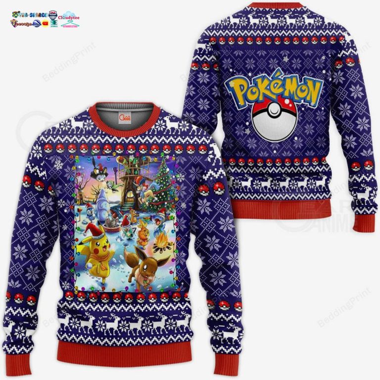 Pokemon Anime Ugly Christmas Sweater - Which place is this bro?