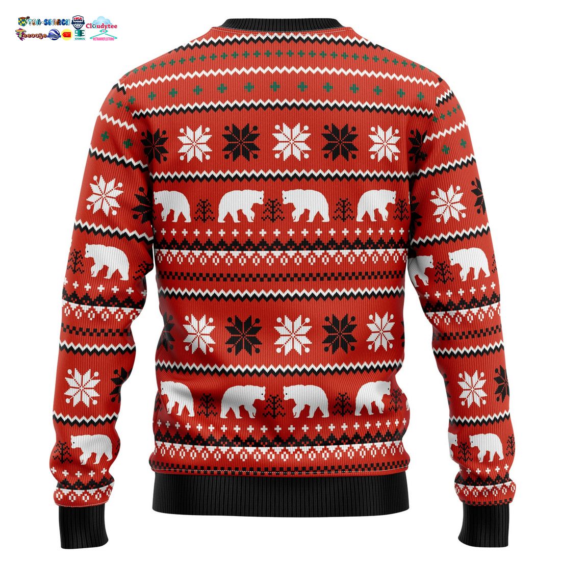 Polar Bear Let It Glow Ugly Christmas Sweater