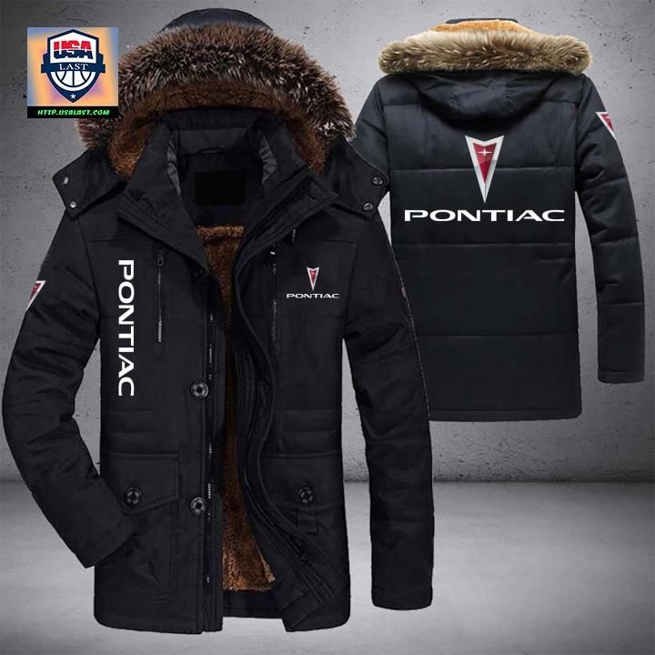 Pontiac Logo Brand Parka Jacket Winter Coat – Usalast
