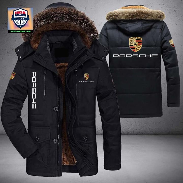 Porsche Logo Brand Parka Jacket Winter Coat – Usalast