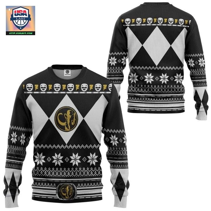Power Rangers Black Ranger Ugly Christmas Sweater – Usalast