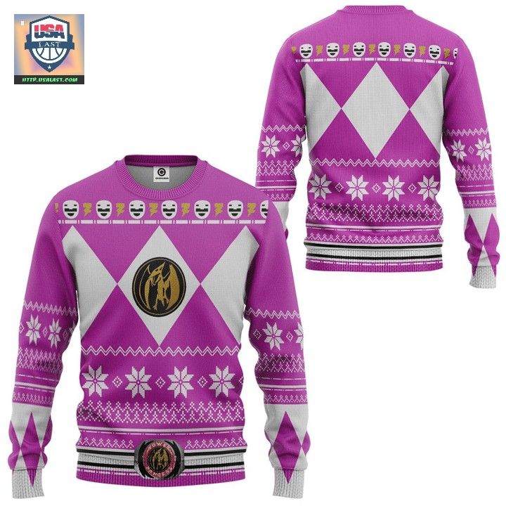 Power Rangers Pink Ranger Ugly Christmas Sweater – Usalast