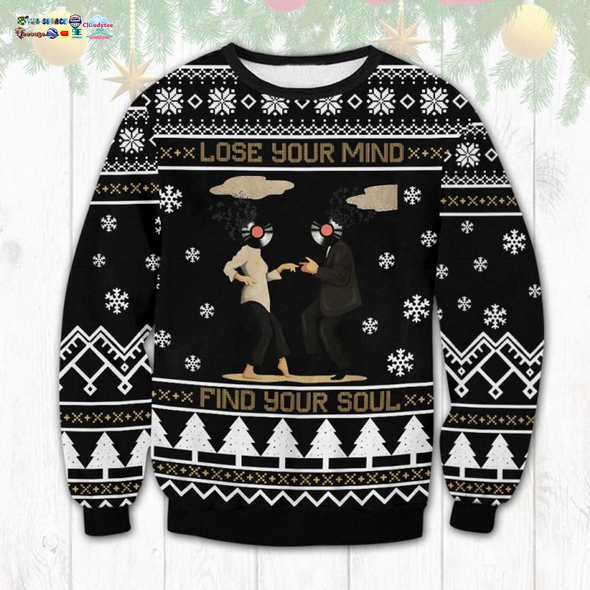 Pulp Fiction Lose Your Mind Find Your Soul Ugly Christmas Sweater