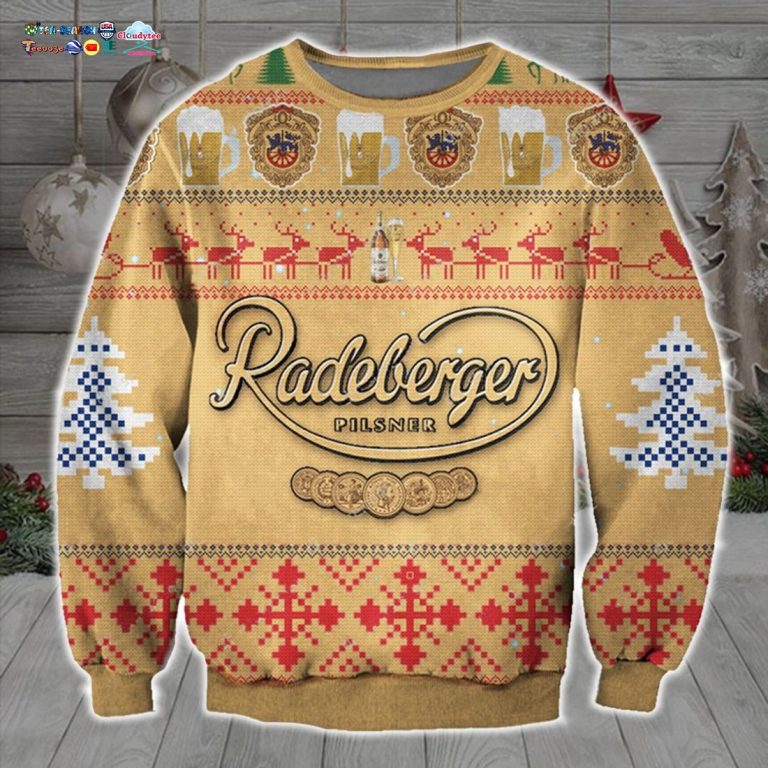 Radeberger Pilsner Ver 2 Ugly Christmas Sweater - Wow, cute pie