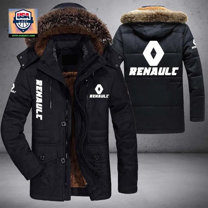 Renault Logo Brand Parka Jacket Winter Coat - Hundred million dollar smile bro