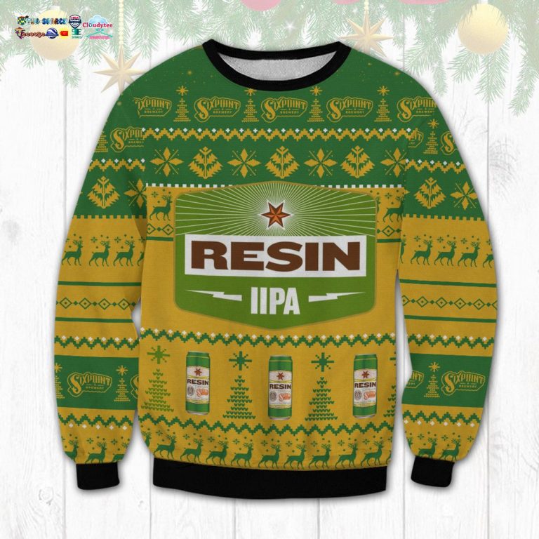 Resin IIPA Ugly Christmas Sweater - Two little brothers rocking together