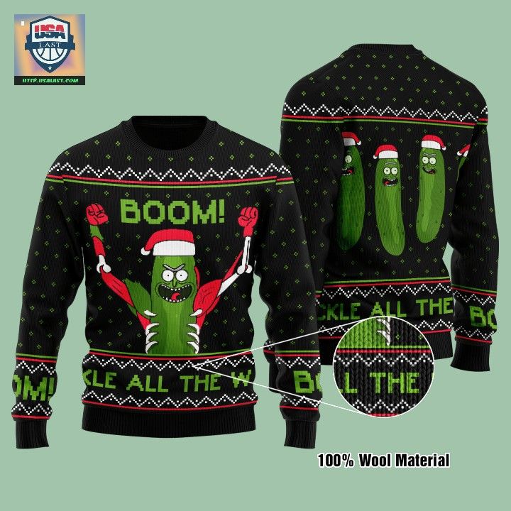 Rick And Morty Pickle All The Way Ugly Christmas Sweater – Usalast