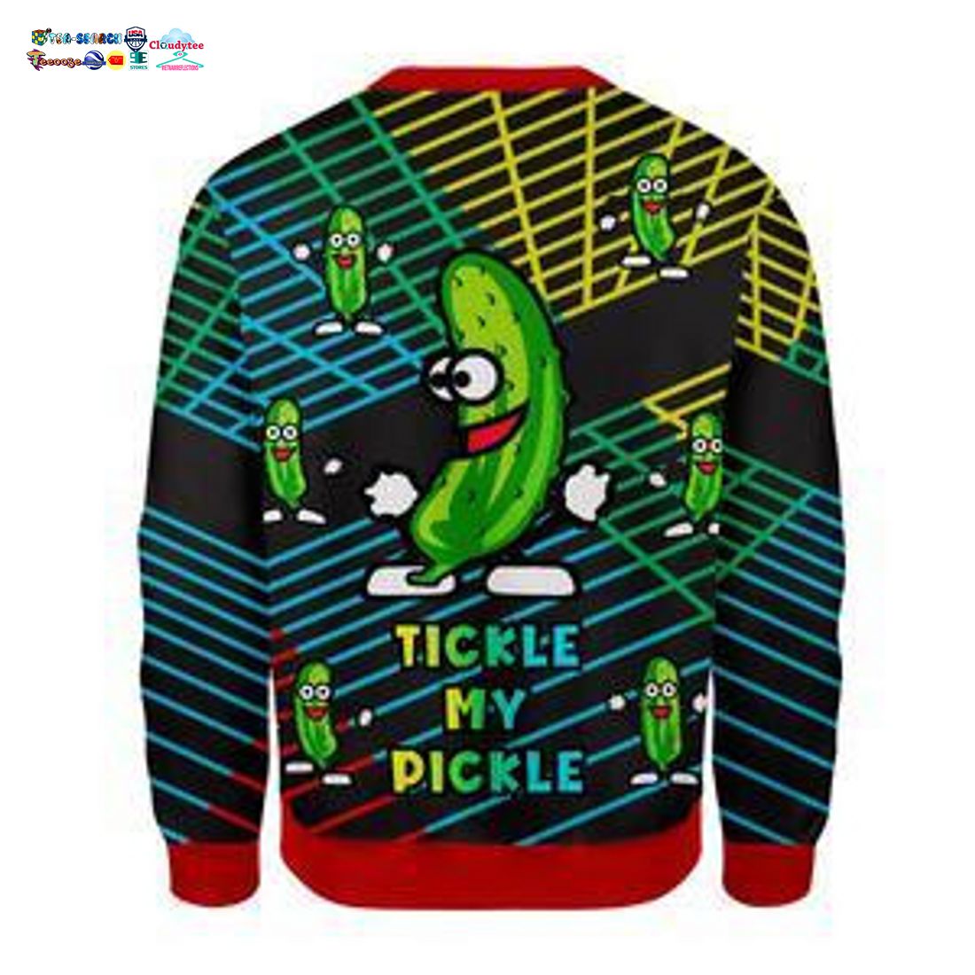 Rick And Morty Tickle My Pickle Ugly Christmas Sweater