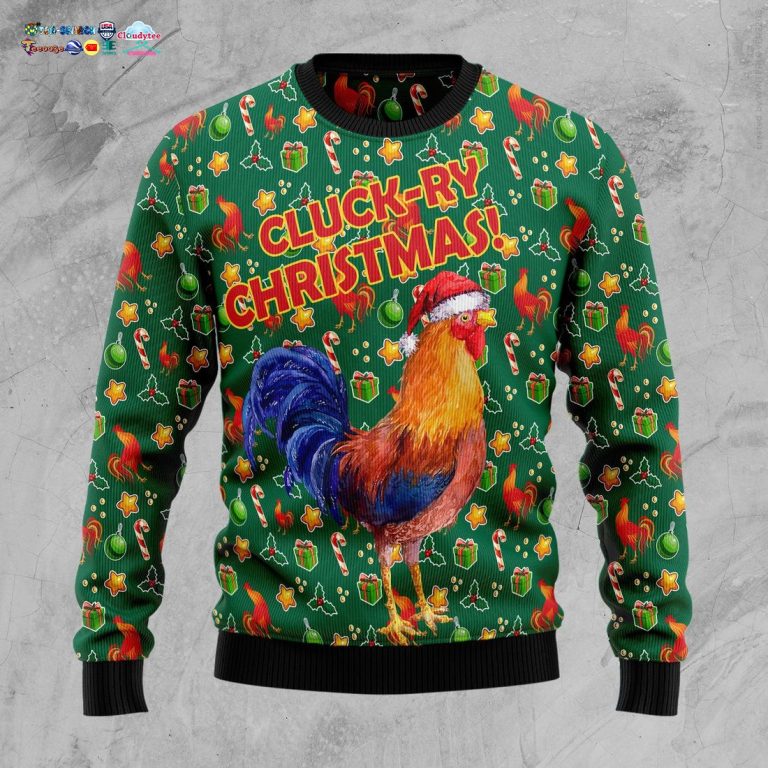Rooster Cluck-ry Christmas Ugly Christmas Sweater - I like your hairstyle
